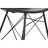 Cadeira de Sala de Jantar Dkd Home Decor Preto Metal Cinzento Escuro Pu (47 X 53 X 81 cm)