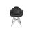 Cadeira com Braços Dkd Home Decor Cinzento Escuro Metal Pu (64 X 59 X 84 cm)