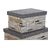 Conjunto de Caixas de Organização Empilháveis Dkd Home Decor Castanho Cinzento Laranja Poliéster (40 X 30 X 20 cm) (3 Unidades)