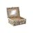 Guarda-joias Dkd Home Decor Champanhe Bege Madeira Alumínio (17,5 X 12,5 X 8,5 cm)
