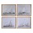Pintura Dkd Home Decor Abeto Cristal Barco (70 X 55 X 2 cm) (4 Unidades)