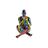 Figura Decorativa Dkd Home Decor Preto Resina Multicolor Moderno (25,5 X 14 X 21,5 cm) (2 Unidades)