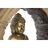 Figura Decorativa Dkd Home Decor Acabamento Envelhecido Dourado Castanho Buda Oriental Magnésio (40 X 13 X 40 cm) (2 Unidades)