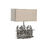 Lâmpada de Mesa Dkd Home Decor 36 X 21,5 X 43 cm Prateado Bege Metal Resina 220 V 50 W