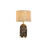 Lâmpada de Mesa Home Esprit Castanho Bege Dourado 50 W 220 V 33 X 33 X 56 cm