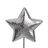 Figura Decorativa Estrela Prata 10 X 10 X 28 cm