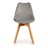 Cadeira de Sala de Jantar Cinzento Marrom Claro Madeira Plástico (48 X 43 X 82 cm)