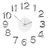 Relógio de Parede Prateado Branco Autocolante Abs Borracha Eva (ø 35 cm) (6 Unidades)