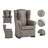 Poltrona Reclinável Sedia Cadeira de Baloiço Poliéster (70 X 97 X 75 cm) Cinzento Claro