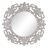 Espelho de Parede 122,7 X 4,8 X 122,7 cm Cristal Branco Poliuretano