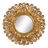 Espelho de Parede 108 X 3,5 X 108 cm Cristal Dourado Madeira