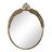 Espelho de Parede Dourado Cristal Ferro 63 X 3,5 X 70 cm