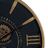Relógio de Parede Preto Dourado Cristal Ferro 59 X 8,5 X 59 cm (3 Unidades)