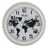 Relógio de Parede Mapa do Mundo Branco Preto Ferro 70 X 70 X 6,5 cm