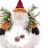 Coroa de Natal Pai Natal Multicolor Plumas Plástico 40 X 35 X 8 cm