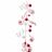 Grinalda de Natal Branco Vermelho Plástico Foam 125 cm