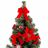 Adorno Natalício Vermelho Verde Plástico Tecido árvore de Natal 40 cm