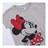 Camisola de Manga Curta Infantil Minnie Mouse Cinzento 6 Anos