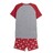 Pijama de Verão Mickey Mouse Vermelho Cinzento Homem S