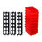 Conjunto de Caixas de Organização Empilháveis Kinzo Vermelho 12 X 10 cm Polipropileno (8 Unidades)