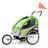  Atrelado de Bicicleta Infantil 2-em-1 Verde e Cinzento