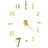 Relógio De Parede 3d Com Design Moderno 100 Cm Xxl Dourado