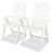  Cadeiras de Jardim Reclináveis 2 Un. Plástico Branco