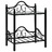  Mesas de Cabeceira Aço e Vidro Temperado 45x305x60 cm Preto