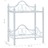 Mesa de Cabeceira Aço e Vidro Temperado 45x30,5x60cm Branco