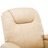 Cadeira de Massagem Reclinável Couro Artificial Creme