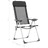 Cadeiras de Campismo Dobráveis 4 pcs Alumínio Preto