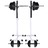 Suporte Barra Musculação C/ Conjunto Pesos e Barras 60,5 kg
