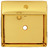 Lavatório com Extravasamento 41x41x15 cm Cerâmica Dourado