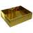 Lavatório Com Orifício Para Torneira 48x37x135cm Cerâmica Dourado