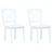 Cadeiras de Jantar 2 pcs Seringueira Maciça Branco