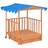 Casa de Brincar Infantil Com Caixa de Areia Madeira Azul UV50