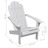 Cadeira De Jardim Com Repousa-pés Em Madeira Branca