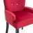 Cadeira de Jantar Com Apoio de Braços Veludo Vermelho