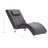 Chaise Longue de Massagem C/ Almofada Couro Artificial Cinzento