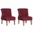 Cadeiras Francesas 2 Pcs Tecido Vermelho Tinto