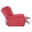 Cadeira Massagens Reclinável Elétrica Couro Artificial Vermelho