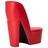 Cadeira Estilo Sapato de Salto Alto Couro Artificial Vermelho