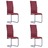 Cadeiras de Jantar 4 pcs Couro Artificial Vermelho