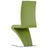Cadeiras de jantar ziguezague 2 pcs couro artificial verde