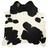 Tapete Em Pele De Vaca Genuína 150x170 Cm Preto E Branco