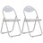 Cadeiras de Jantar Dobráveis 2 pcs Couro Artificial Branco