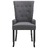 Cadeiras jantar c/ apoio de braços 2 pcs tecido cinzento-escuro
