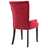 Cadeira de jantar com apoio de braços 4 pcs veludo vermelho