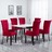 Cadeira de Jantar com Apoio de Braços 6 pcs Veludo Vermelho