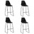 Cadeiras de Bar 4 pcs Plástico Preto